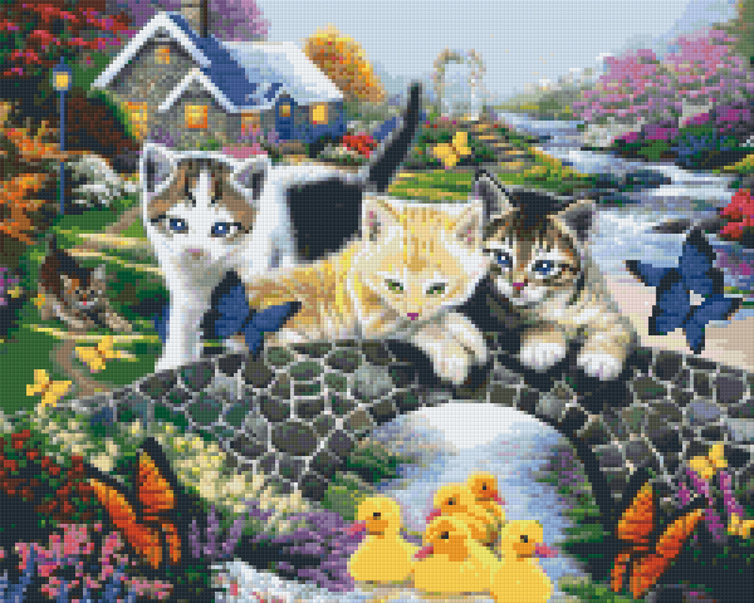 Kitties Wonderland Sixteen [16] Baseplate PixelHobby-Mini mosaic Art Kit image 0